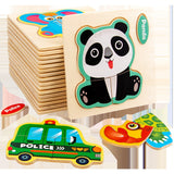 Baby Wooden Toys Intelligence Jigsaw Puzzle Learning Educational